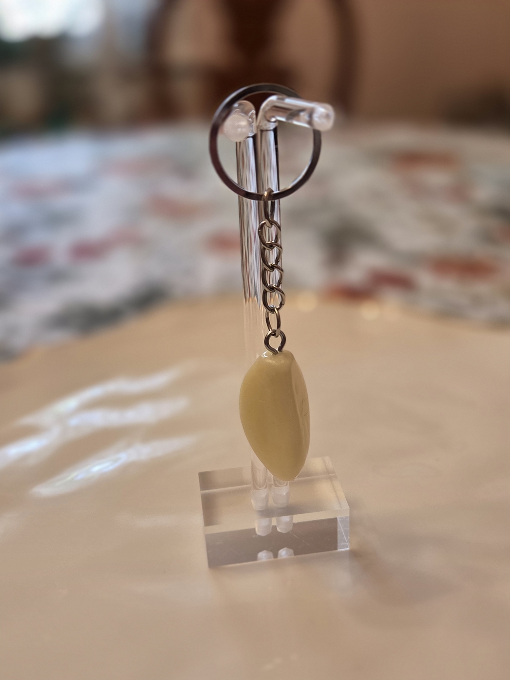 Fun And Whimsical Garlic Keychain/Purse Charm- Fend Off Vampires On Halloween!